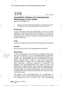 Titelbild der Ausgabe 10/2019 von 104: ESt ¦ GewSt: Gewerbliche Infektion bei rückwirkender Einbringung in eine GmbH. Zeitschriften als Abo oder epaper bei United Kiosk online kaufen.