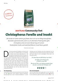Titelbild der Ausgabe 3/2021 von DER HUND Community-Test: Christopherus Forelle und Insekt. Zeitschriften als Abo oder epaper bei United Kiosk online kaufen.