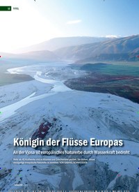 Titelbild der Ausgabe 2/2019 von Königin der Flüsse Europas: An der Vjosa ist europäisches Naturerbe durch Wasserkraft bedroht. Zeitschriften als Abo oder epaper bei United Kiosk online kaufen.