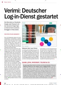 Titelbild der Ausgabe 6/2018 von Verimi: Verimi: Deutscher Log-in-Dienst gestartet. Zeitschriften als Abo oder epaper bei United Kiosk online kaufen.