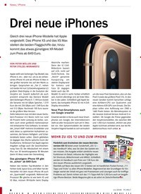 Titelbild der Ausgabe 11/2018 von iPhone: Drei neue iPhones. Zeitschriften als Abo oder epaper bei United Kiosk online kaufen.