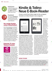 Titelbild der Ausgabe 12/2018 von Bunt: Kindle & Tolino: Neue E-Book-Reader. Zeitschriften als Abo oder epaper bei United Kiosk online kaufen.