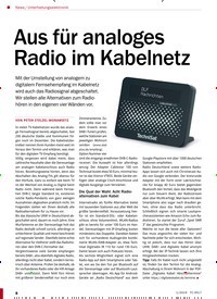 Titelbild der Ausgabe 1/2019 von Unterhaltungselektronik: Aus für analoges Radio im Kabelnetz. Zeitschriften als Abo oder epaper bei United Kiosk online kaufen.