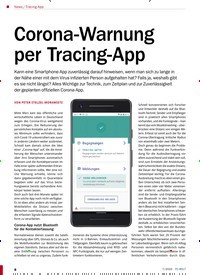 Titelbild der Ausgabe 7/2020 von Tracing-App: Corona-Warnung per Tracing-App. Zeitschriften als Abo oder epaper bei United Kiosk online kaufen.