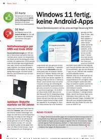Titelbild der Ausgabe 11/2021 von EU plant Energielabel und fünf Jahre Update - Pflicht für Smartphones. Zeitschriften als Abo oder epaper bei United Kiosk online kaufen.
