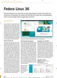 Titelbild der Ausgabe 4/2022 von Fedora Linux 36. Zeitschriften als Abo oder epaper bei United Kiosk online kaufen.