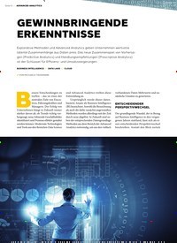 Titelbild der Ausgabe 1/2019 von ADVANCED ANALYTICS:GEWINNBRINGENDE ERKENNTNISSE. Zeitschriften als Abo oder epaper bei United Kiosk online kaufen.