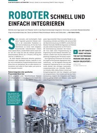 Titelbild der Ausgabe 1/2021 von Titelstory: Ready-to-use-Anwendung SIMATIC Robot Integrator: ROBOTER SCHNELL UND EINFACH INTEGRIEREN. Zeitschriften als Abo oder epaper bei United Kiosk online kaufen.