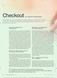 Titelbild der Ausgabe 5/2022 von Checkout mit gutem Gewissen. Zeitschriften als Abo oder epaper bei United Kiosk online kaufen.