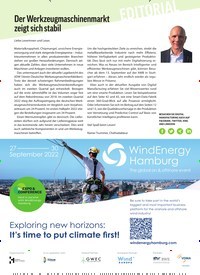 Titelbild der Ausgabe 5/2022 von Der Werkzeugmaschinenmarkt zeigt sich stabil. Zeitschriften als Abo oder epaper bei United Kiosk online kaufen.