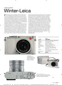 Titelbild der Ausgabe 5/2018 von Leica Q „Snow”: Winter-Leica. Zeitschriften als Abo oder epaper bei United Kiosk online kaufen.