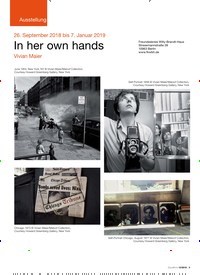 Titelbild der Ausgabe 12/2018 von Ausstellung: 26. September 2018 bis 7. Januar 2019: In her own hands. Zeitschriften als Abo oder epaper bei United Kiosk online kaufen.