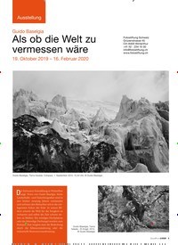 Titelbild der Ausgabe 2/2020 von Ausstellung: Guido Baselgia: Als ob die Welt zu vermessen wäre. Zeitschriften als Abo oder epaper bei United Kiosk online kaufen.