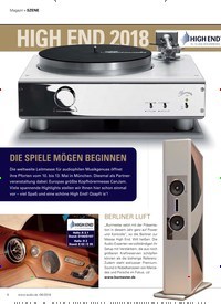 Titelbild der Ausgabe 6/2018 von SZENE: HIGH END 2018. Zeitschriften als Abo oder epaper bei United Kiosk online kaufen.