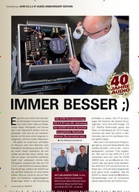 Titelbild der Ausgabe 6/2018 von Vorstellung › AVM CS 2.24T AUDIO ANNIVERSARY EDITION: IMMER BESSER;). Zeitschriften als Abo oder epaper bei United Kiosk online kaufen.