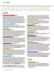 Titelbild der Ausgabe 5/2019 von SZENE: HÄNDLERTERMINE. Zeitschriften als Abo oder epaper bei United Kiosk online kaufen.