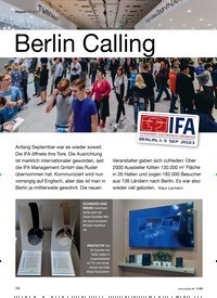 Titelbild der Ausgabe 11/2023 von Berlin Calling. Zeitschriften als Abo oder epaper bei United Kiosk online kaufen.