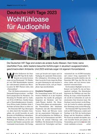 Titelbild der Ausgabe 12/2023 von Wohlfühloase für Audiophile. Zeitschriften als Abo oder epaper bei United Kiosk online kaufen.