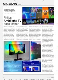 Titelbild der Ausgabe 4/2024 von Philips: Ambilight-TV does Matter. Zeitschriften als Abo oder epaper bei United Kiosk online kaufen.