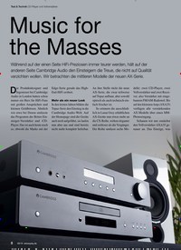 Titelbild der Ausgabe 9/2019 von CD-Player und Vollverstärker: Music for the Masses. Zeitschriften als Abo oder epaper bei United Kiosk online kaufen.