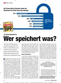 Titelbild der Ausgabe 9/2018 von DIE NEUEN BÜRGERRECHTE: Wer speichert was?. Zeitschriften als Abo oder epaper bei United Kiosk online kaufen.