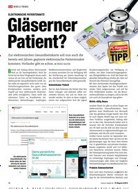 Titelbild der Ausgabe 8/2019 von ELEKTRONISCHE PATIENTENAKTE: Gläserner Patient?. Zeitschriften als Abo oder epaper bei United Kiosk online kaufen.