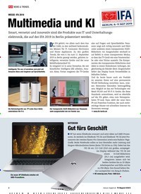Titelbild der Ausgabe 9/2019 von Messe: IFA 2019: Multimedia und KI. Zeitschriften als Abo oder epaper bei United Kiosk online kaufen.