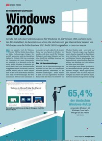 Titelbild der Ausgabe 9/2019 von BETRIEBSSYSTEM-NACHF: Windows 2020. Zeitschriften als Abo oder epaper bei United Kiosk online kaufen.