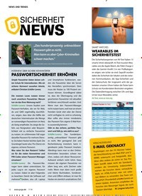 Titelbild der Ausgabe 7/2018 von SICHERHEIT NEWS. Zeitschriften als Abo oder epaper bei United Kiosk online kaufen.