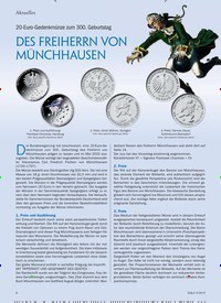Titelbild der Ausgabe 9/2019 von Aktuelles: 20-Euro-Gedenkmünze zum 300. Geburtstag: DES FREIHERRN VON MÜNCHHAUSEN. Zeitschriften als Abo oder epaper bei United Kiosk online kaufen.