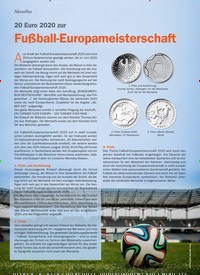 Titelbild der Ausgabe 11/2019 von 20 Euro 2020 zur: Fußball-Europameisterschaft. Zeitschriften als Abo oder epaper bei United Kiosk online kaufen.