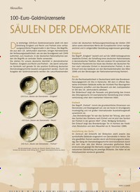 Titelbild der Ausgabe 3/2020 von 100-Euro-Goldmünzenserie: Säulen der Demokratie. Zeitschriften als Abo oder epaper bei United Kiosk online kaufen.