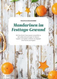 Titelbild der Ausgabe 11/2020 von FRUCHTIG IN DEN NOVEMBER: Mandarinen im Festtags-Gewand. Zeitschriften als Abo oder epaper bei United Kiosk online kaufen.