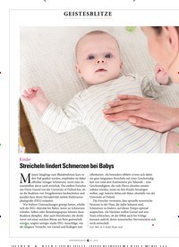 Titelbild der Ausgabe 3/2019 von GEISTESBLITZE: Kinder: Streicheln lindert Schmerzen bei Babys. Zeitschriften als Abo oder epaper bei United Kiosk online kaufen.