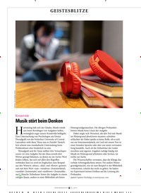 Titelbild der Ausgabe 5/2019 von GEISTESBLITZE: Kreativität: Musik stört beim Denken. Zeitschriften als Abo oder epaper bei United Kiosk online kaufen.
