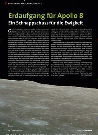 Titelbild der Ausgabe 12/2018 von IM BILD: Erdaufgang für Apollo 8 Ein Schnappschuss für die Ewigkeit. Zeitschriften als Abo oder epaper bei United Kiosk online kaufen.
