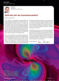 Titelbild der Ausgabe 2/2019 von 2019: Das Jahr der Gravitationswellen?. Zeitschriften als Abo oder epaper bei United Kiosk online kaufen.