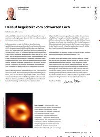 Titelbild der Ausgabe 7/2022 von Hellauf begeistert vom Schwarzen Loch. Zeitschriften als Abo oder epaper bei United Kiosk online kaufen.