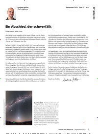Titelbild der Ausgabe 9/2022 von Ein Abschied, der schwerfällt. Zeitschriften als Abo oder epaper bei United Kiosk online kaufen.