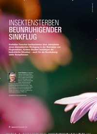 Titelbild der Ausgabe 5/2019 von INSEKTENSTERBEN: BEUNRUHIGENDER SINKFLUG. Zeitschriften als Abo oder epaper bei United Kiosk online kaufen.