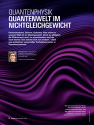 Titelbild der Ausgabe 10/2019 von QUANTENPHYSIK: QUANTENWELT IM NICHTGLEICHGEWICHT. Zeitschriften als Abo oder epaper bei United Kiosk online kaufen.
