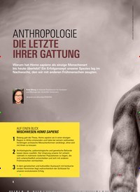 Titelbild der Ausgabe 4/2019 von ANTHROPOLOGIE: DIE LETZTE IHRER GATTUNG. Zeitschriften als Abo oder epaper bei United Kiosk online kaufen.
