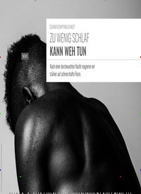 Titelbild der Ausgabe 4/2019 von SCHMERZEMPFINDLICHKEIT: ZU WENIG SCHLAF KANN WEH TUN. Zeitschriften als Abo oder epaper bei United Kiosk online kaufen.
