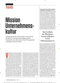 Titelbild der Ausgabe 9/2019 von Mission Unternehmenskultur. Zeitschriften als Abo oder epaper bei United Kiosk online kaufen.