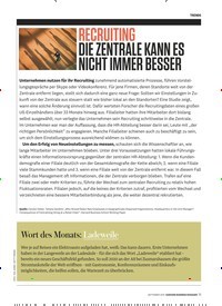 Titelbild der Ausgabe 9/2019 von RECRUITING DIE ZENTRALE KANN ES NICHT IMMER BESSER. Zeitschriften als Abo oder epaper bei United Kiosk online kaufen.