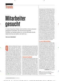 Titelbild der Ausgabe 11/2019 von Mitarbeiter gesucht. Zeitschriften als Abo oder epaper bei United Kiosk online kaufen.