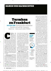 Titelbild der Ausgabe 3/2019 von DEUTSCHE BANK/REIMANN: Turmbau zu Frankfurt. Zeitschriften als Abo oder epaper bei United Kiosk online kaufen.