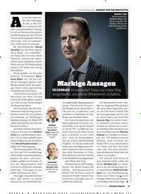 Titelbild der Ausgabe 10/2019 von VOLKSWAGEN: Markige Ansagen. Zeitschriften als Abo oder epaper bei United Kiosk online kaufen.