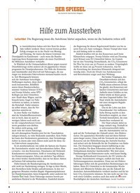 Titelbild der Ausgabe 41/2018 von Hilfe zum Aussterben. Zeitschriften als Abo oder epaper bei United Kiosk online kaufen.