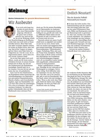 Titelbild der Ausgabe 11/2019 von Meinung: Wir Ausbeuter. Zeitschriften als Abo oder epaper bei United Kiosk online kaufen.